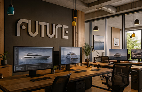 Future Yachts studio – 3D yacht visualization mood
